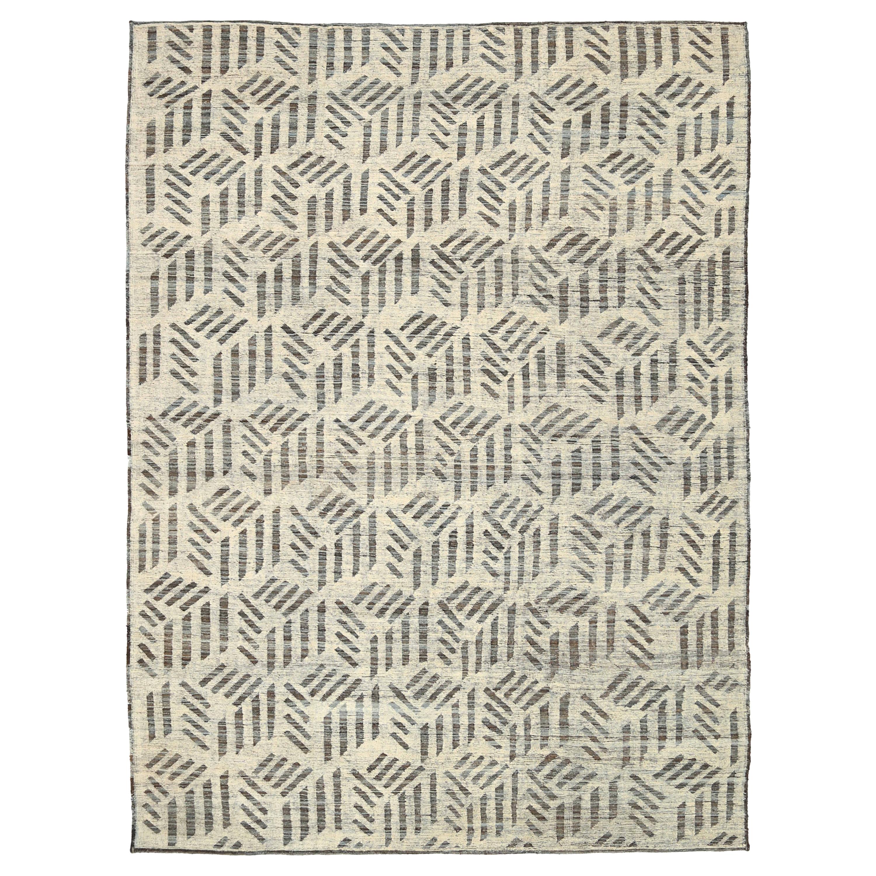 New Afghan Area Rug Moroccan Design For Sale