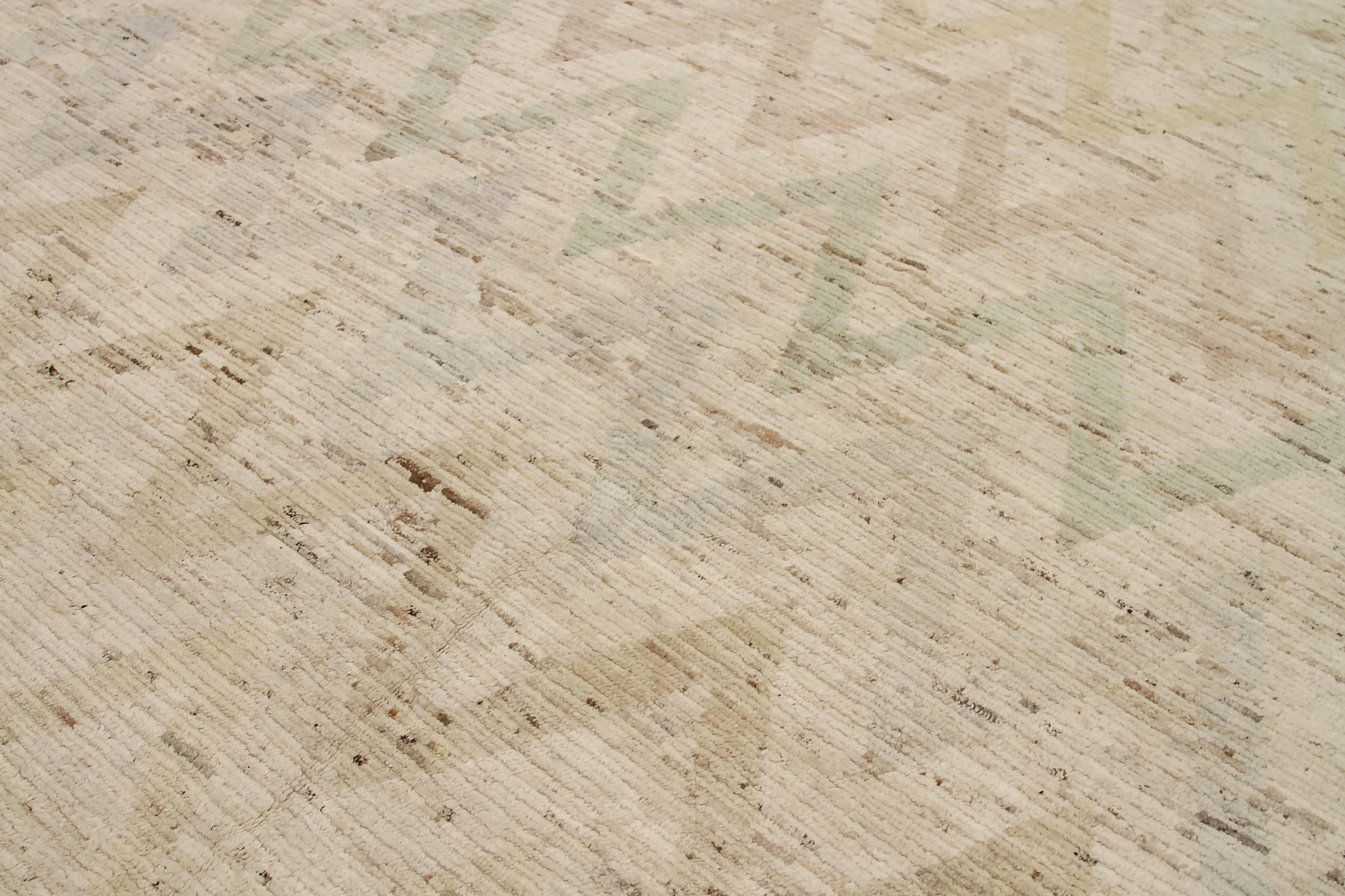 Hand-Woven New Afghan Area Rug Moroccan Design For Sale