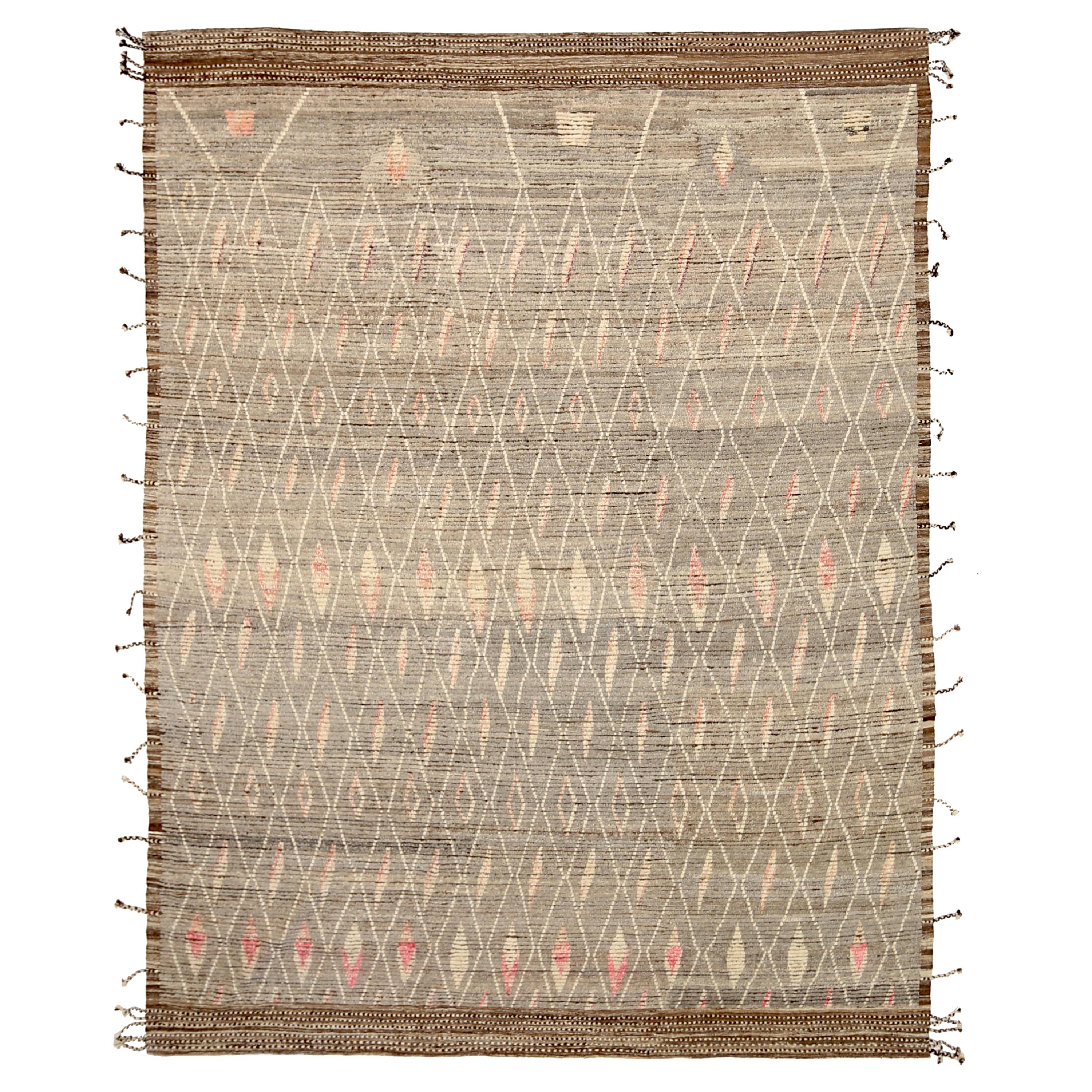 New Afghan Area Rug Moroccan Design For Sale
