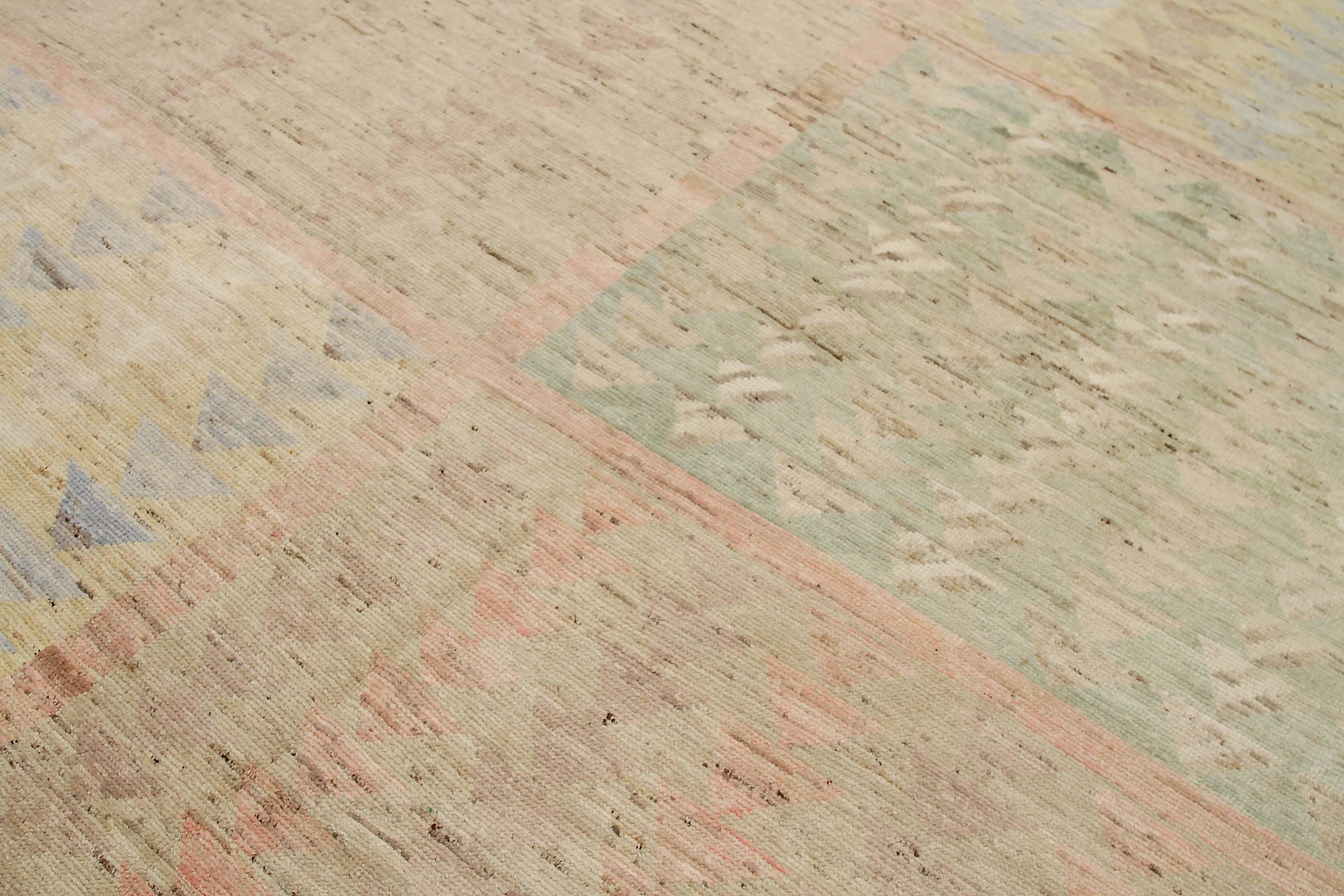 Hand-Woven New Afghan Area Rug Moroccan Design For Sale