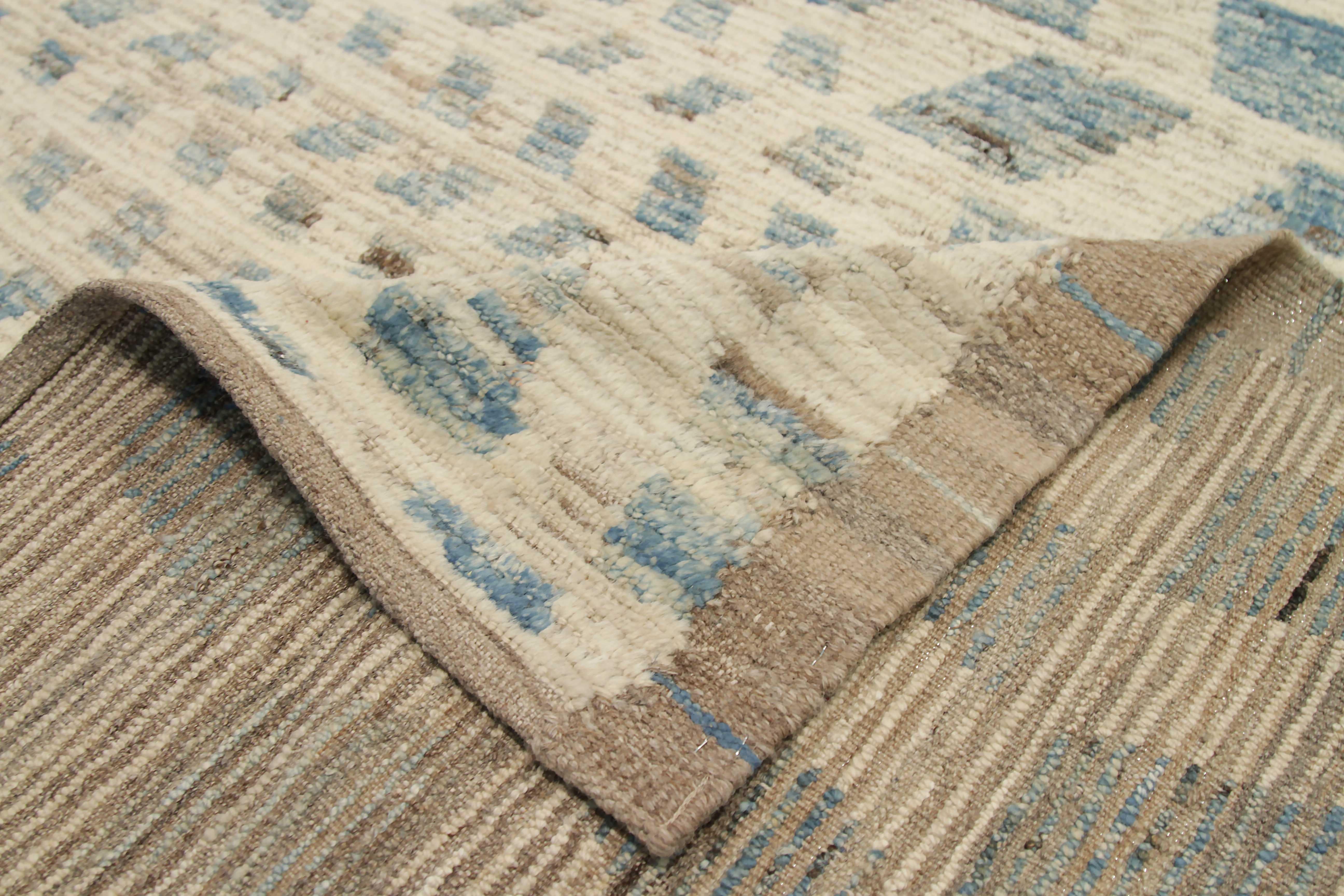 Contemporary New Afghan Area Rug Moroccan Design For Sale
