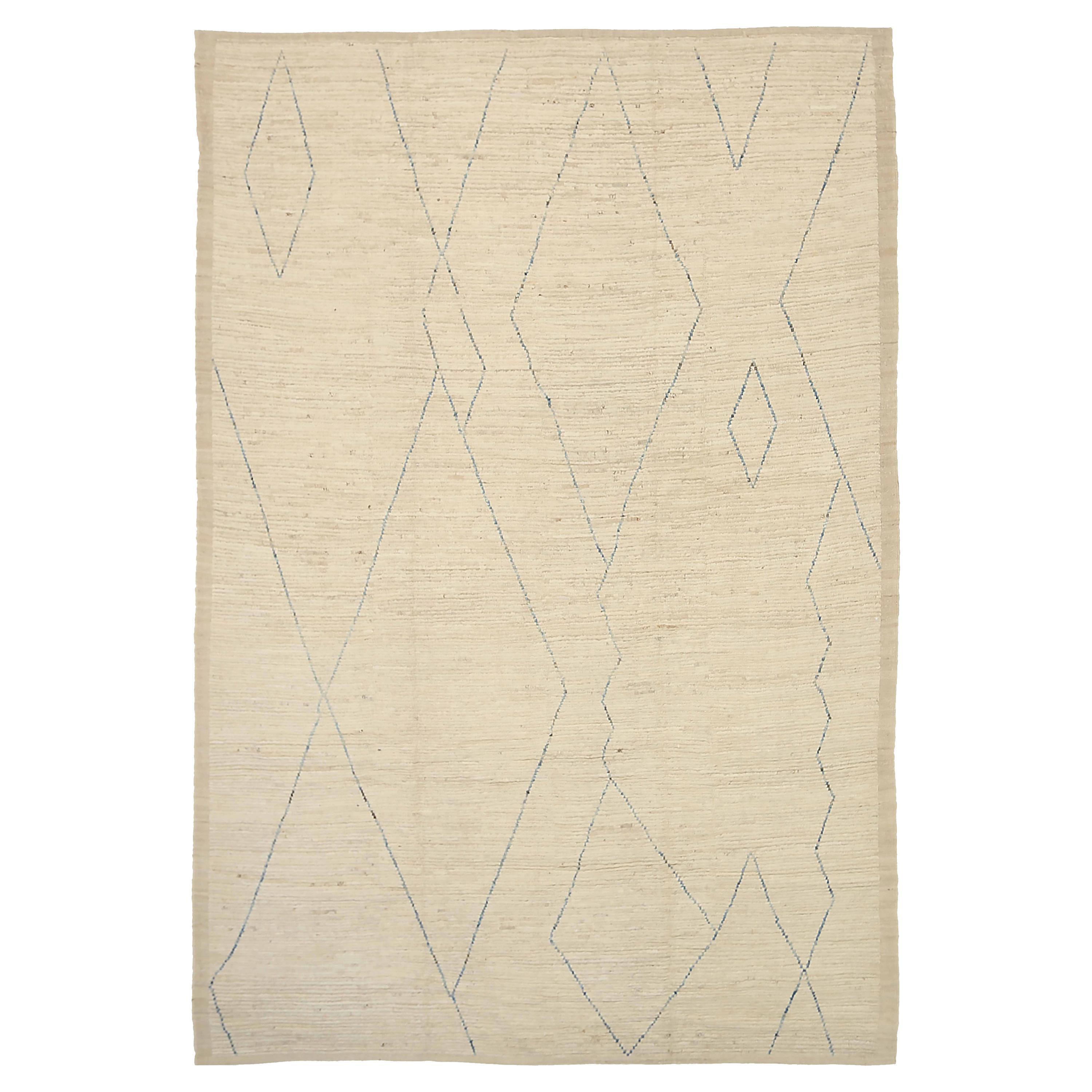 New Afghan Area Rug Moroccan Design