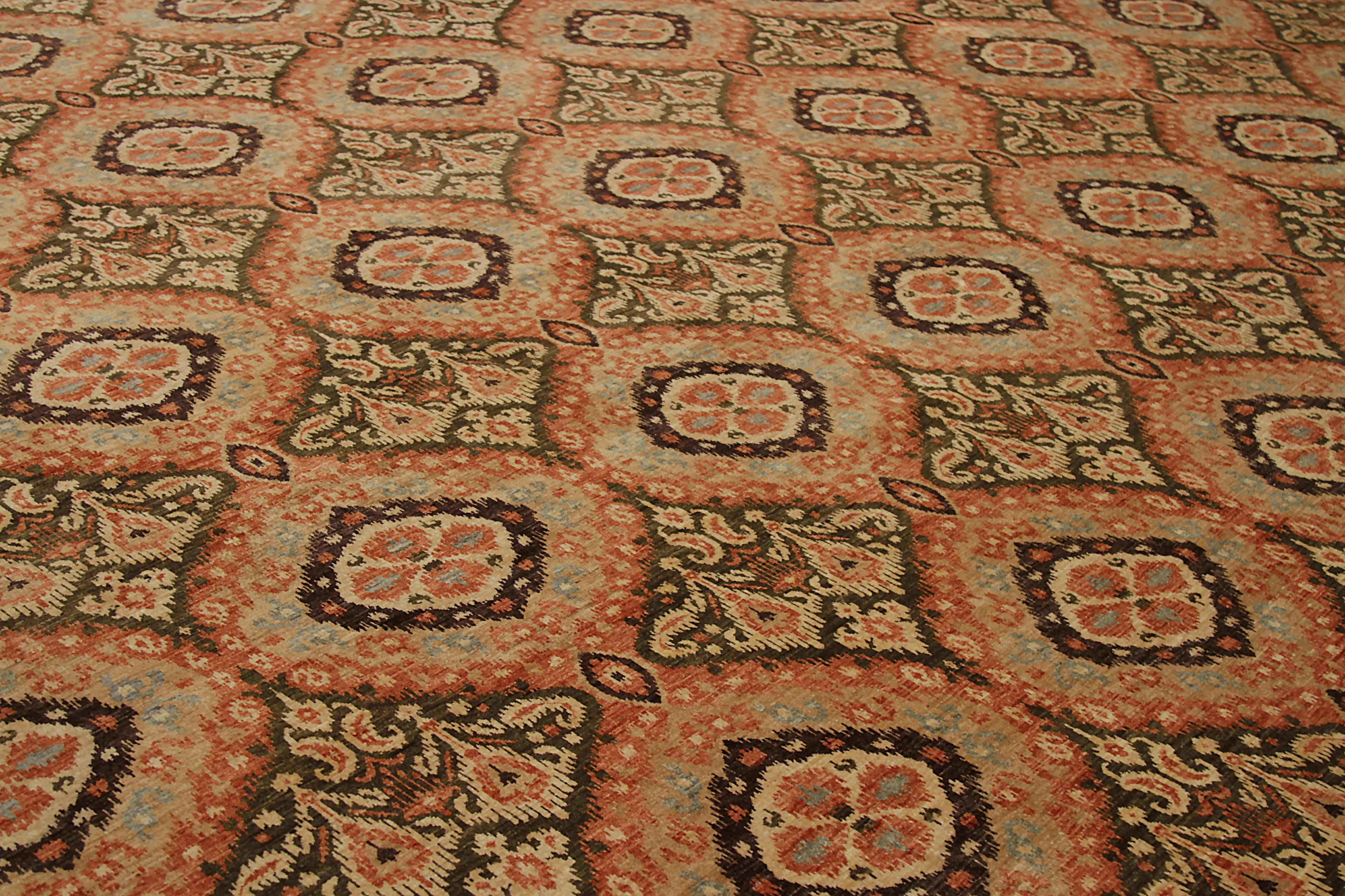 Hand-Woven New Afghan Area Rug Transitional Design For Sale