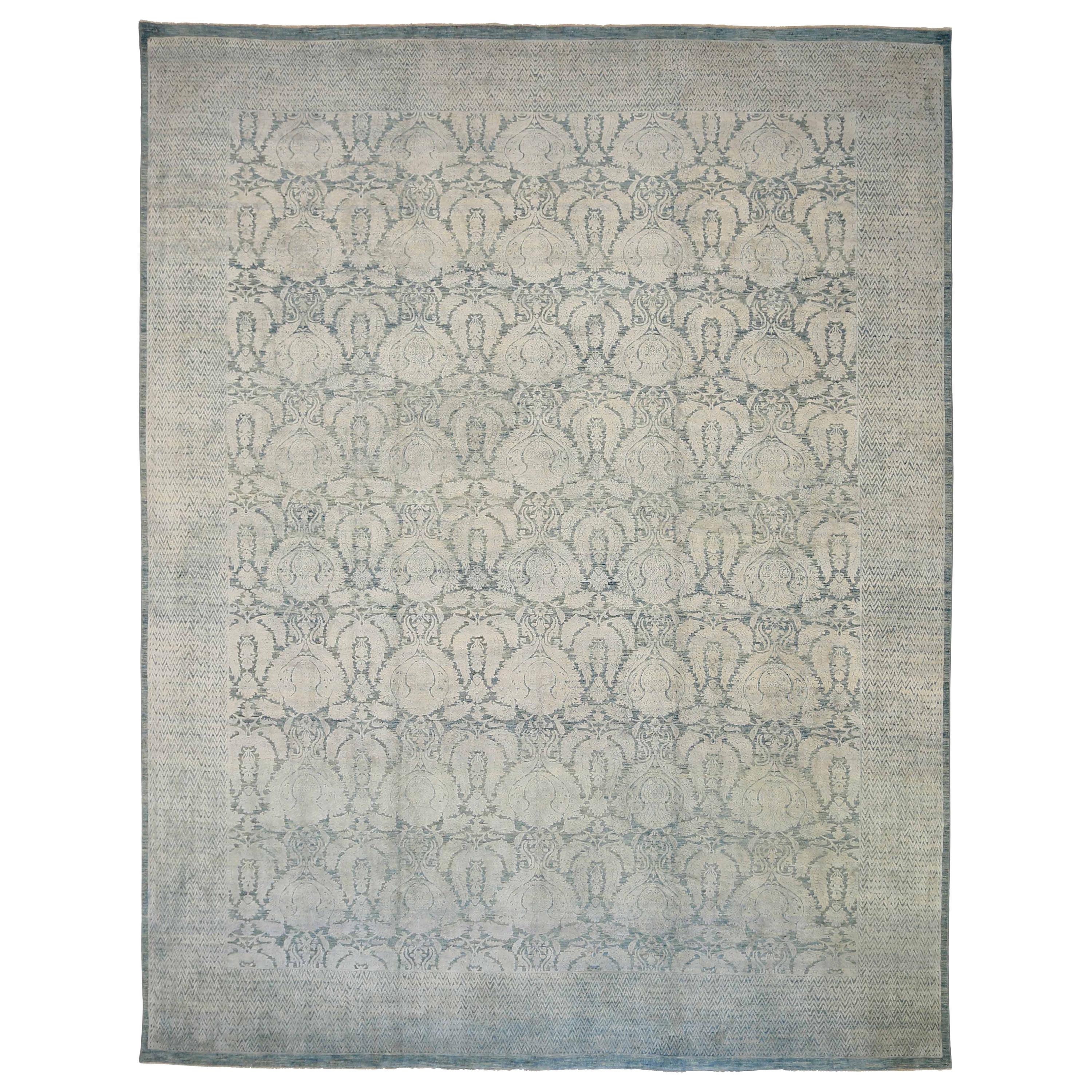 New Afghan Area Rug Transitional Design