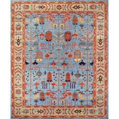New Afghan Bakhshayesh Tribal Hand-Knotted Wool Rug, 7'10"x9'10"
