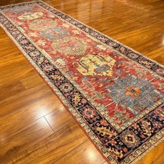 Serapi Rug Gallery's Tribal Runner Rug Wool Hand Knotted Area Rug