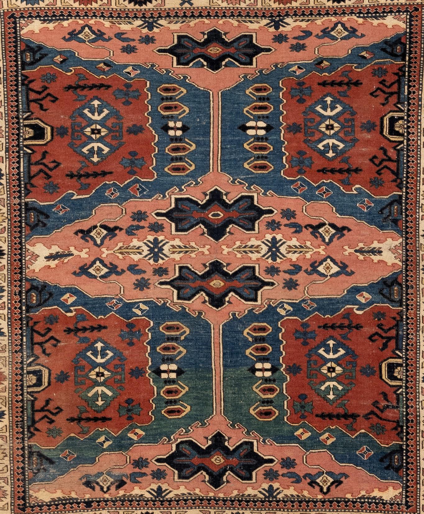 Hand-Knotted New Afghan Kazak Rug For Sale