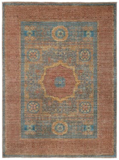 New Afghan Mamluke Classic Hand-Knotted Wool Rug, 5'7" x 7'7"