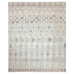 New Afghan Moroccan Style Rug with Colorful Mix of Geometric Details All-Over