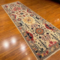 &New, handgeknüpfter Woll-Läufer aus dem afghanischen Nordwesten, 3'x9'9"