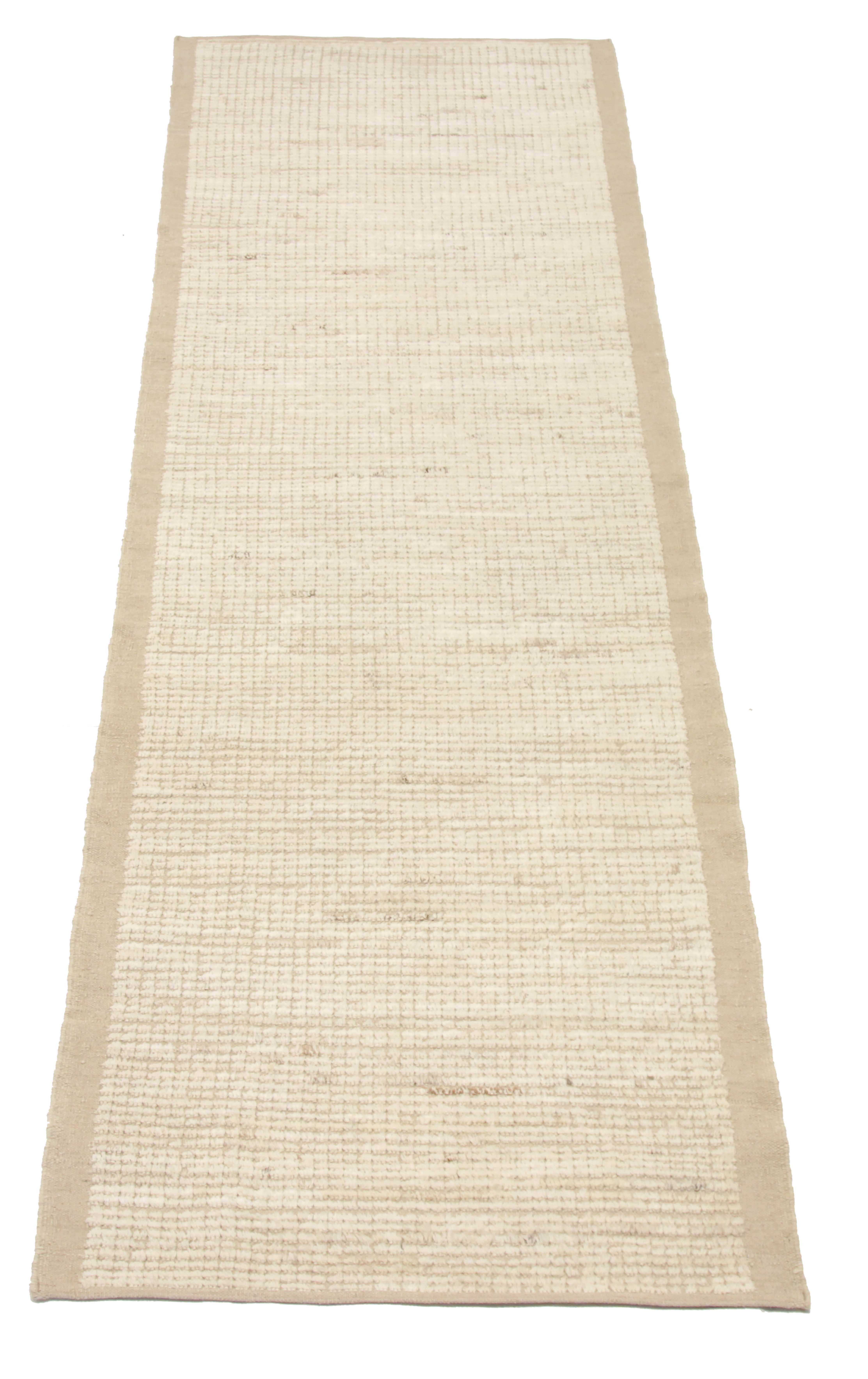 New Afghan runner rug handwoven from the finest sheep’s wool. It’s colored with all-natural vegetable dyes that are safe for humans and pets. It’s a traditional Moroccan design handwoven by expert artisans. It’s a lovely runner rug that can be