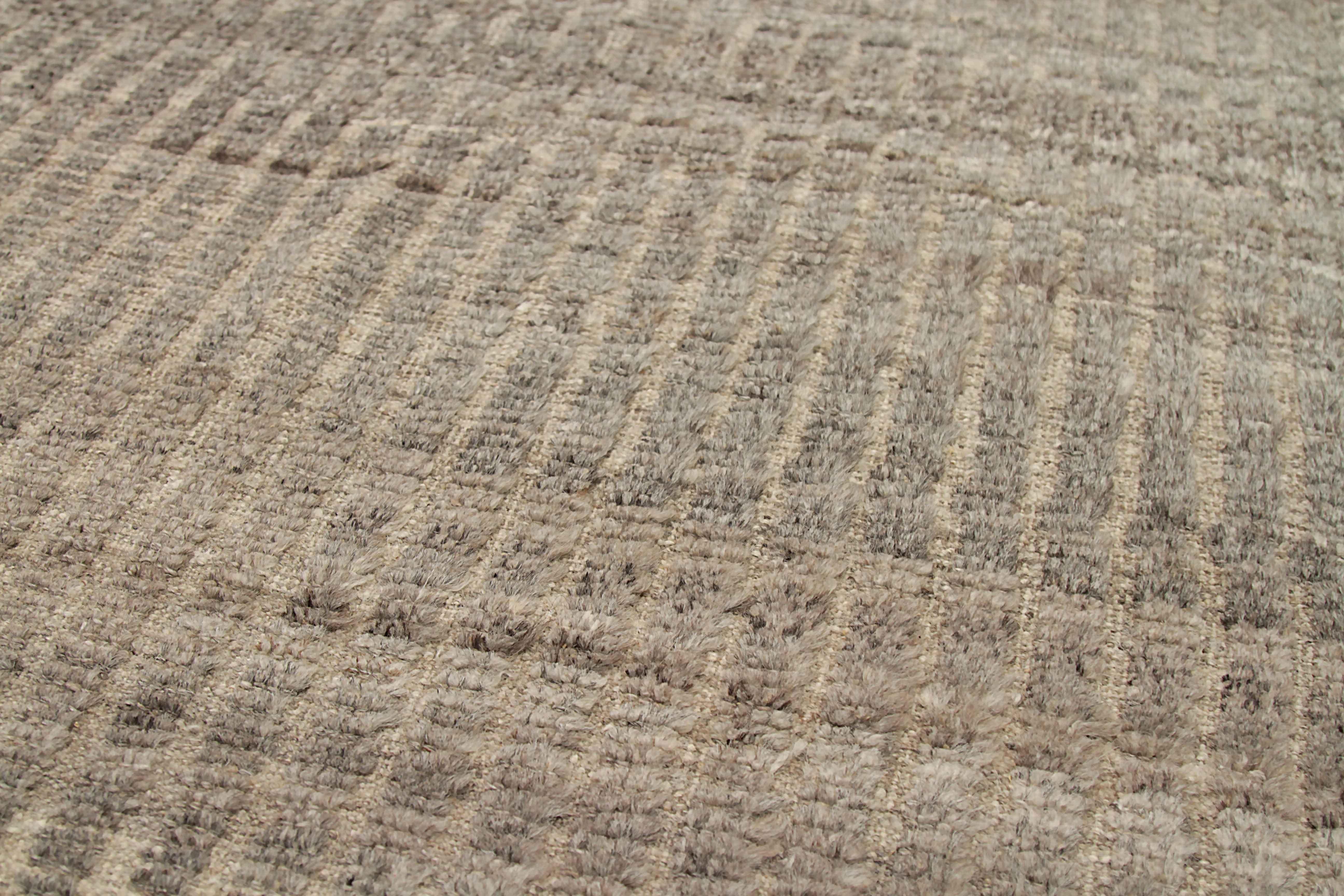 Hand-Woven Afghanistan Moroccan Runner Rug Circa 1990 - Wool Brown Ivory Design - 92285 For Sale