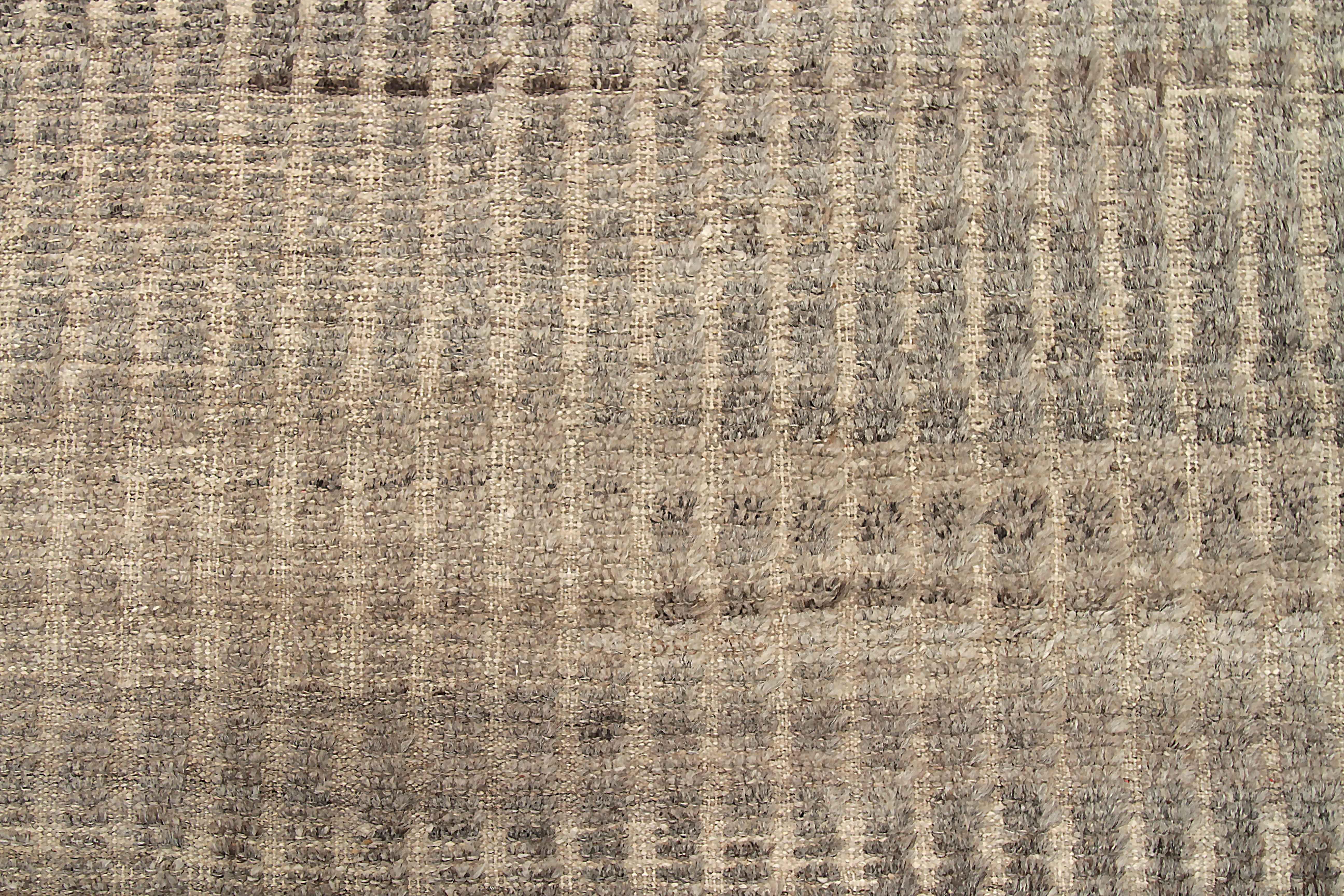 Afghanistan Moroccan Runner Rug Circa 1990 - Wool Brown Ivory Design - 92285 In Excellent Condition For Sale In Dallas, TX