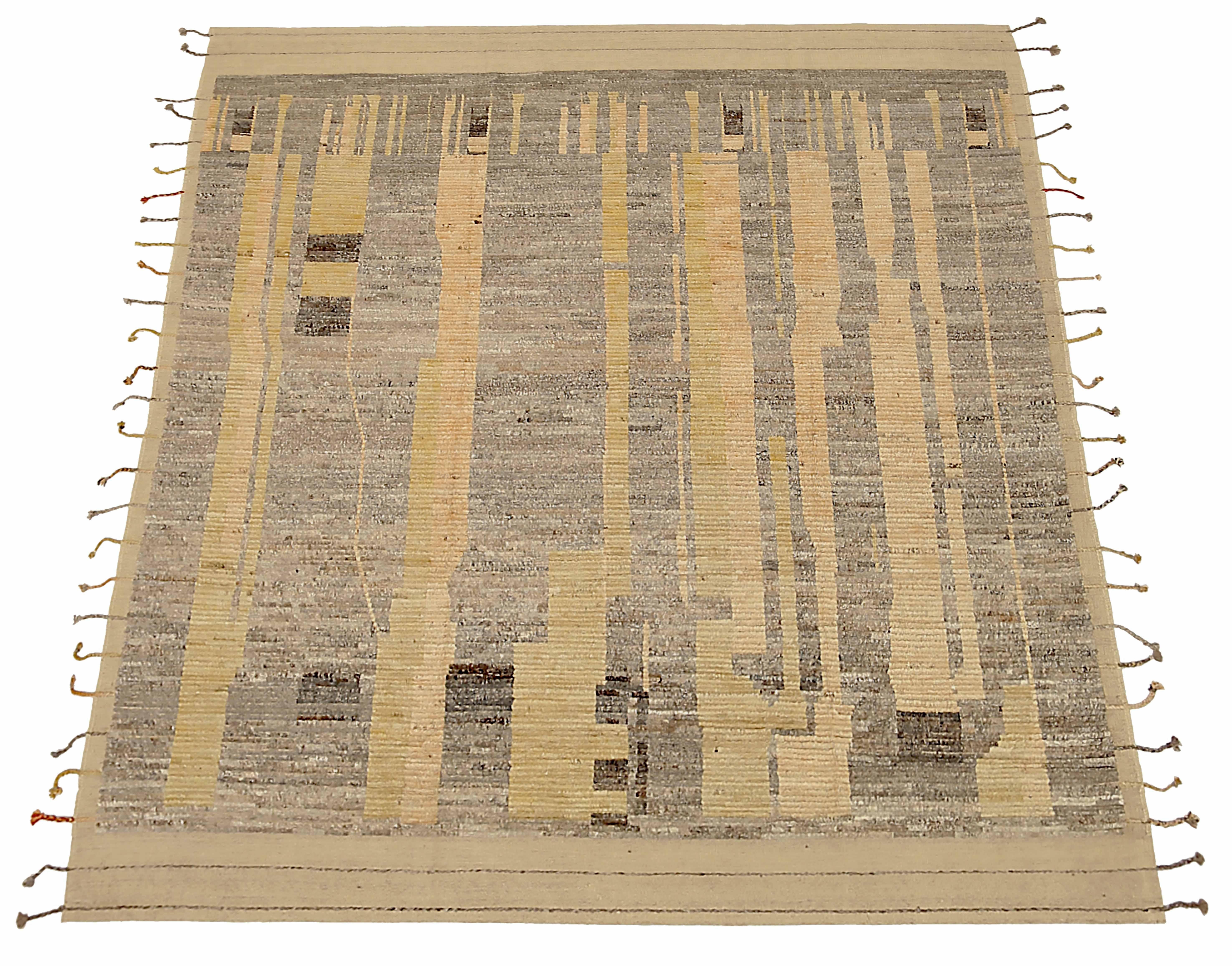 Nueva alfombra cuadrada afgana tejida a mano con la mejor lana de oveja. Está coloreado con tintes vegetales totalmente naturales que son seguros para humanos y mascotas. Es un diseño tradicional marroquí tejido a mano por expertos artesanos. Es una