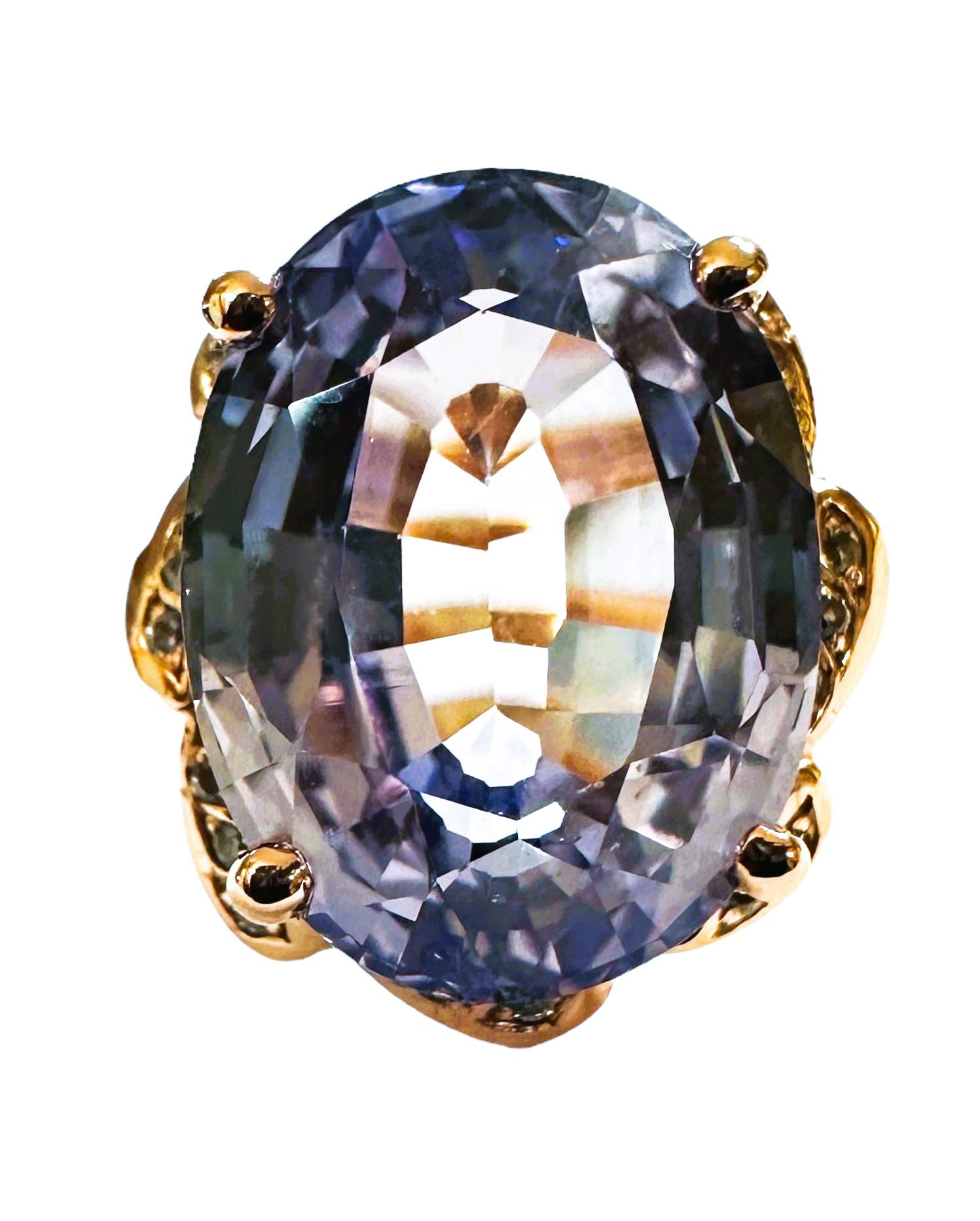 Neuer afrikanischer 10,3 Karat kornblumenblauer Saphir Rvergoldeter Sterling-Ring 1