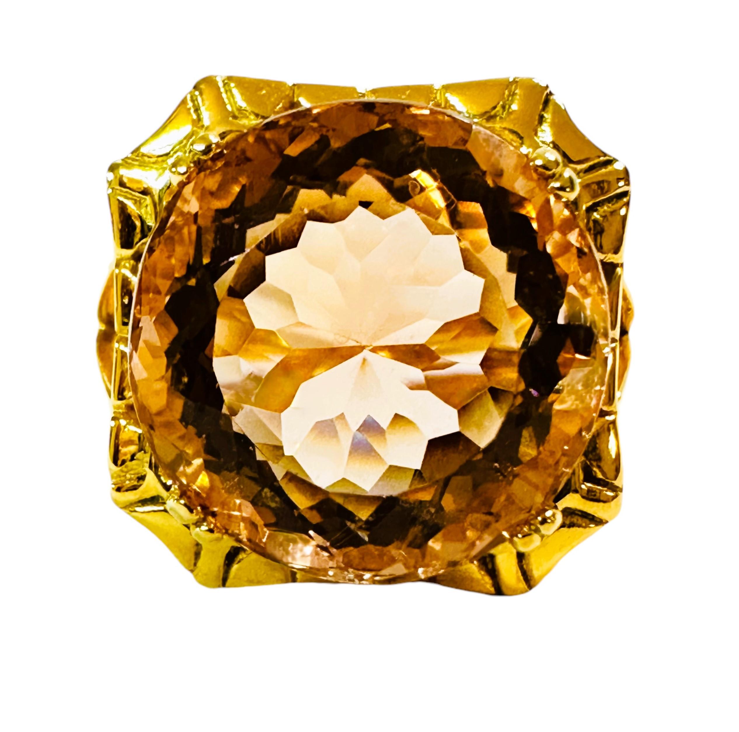 Dieser Ring ist einfach wunderschön. Der Ring hat die Größe 7.   Der Stein stammt aus Afrika und ist einfach exquisit.  Es ist ein sehr hochwertiger Stein.  Es ist ein rund geschliffener Stein und ist 13.10 Karat   Der Hauptstein ist 15 x 15 mm