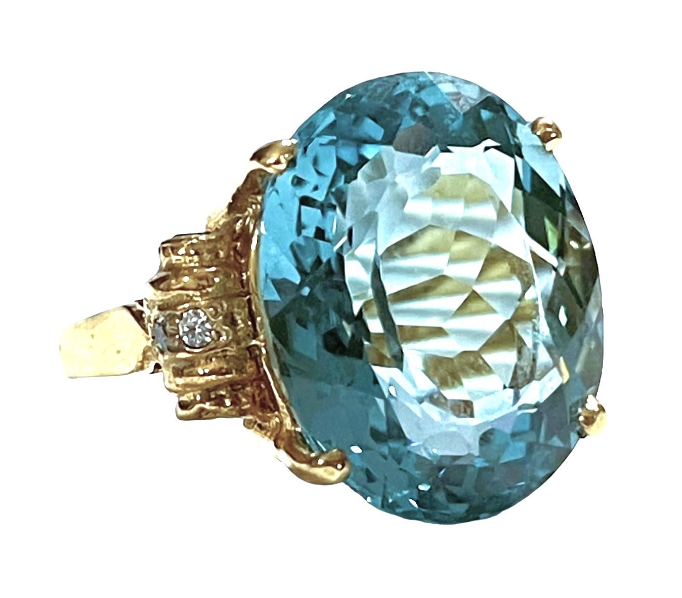 Women's New African 13.5 Ct Swiss Blue Topaz & Blue Apaptite YGold Plated Sterling Ring