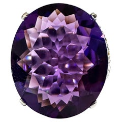 Bague africaine neuve en argent sterling avec saphir bleu violet 14,80 carats, taille 6,75