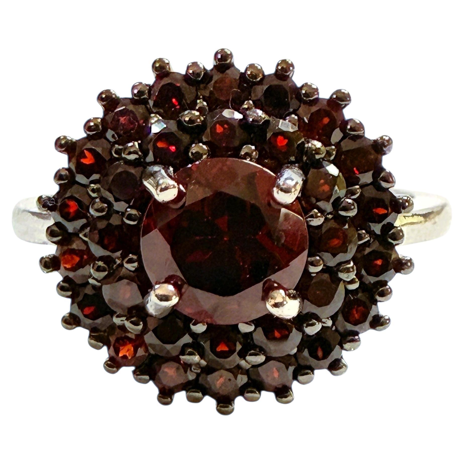 Nuovo anello africano di granato rosso del Mozambico da 1,56 carati Misura 7,5