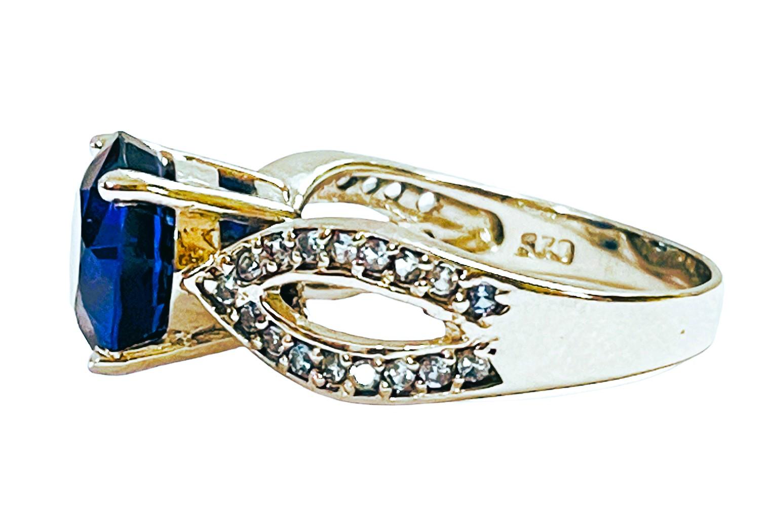 New African 5.2 Ct Kashmir Blue & Light Blue Sapphire Sterling Ring In New Condition In Eagan, MN