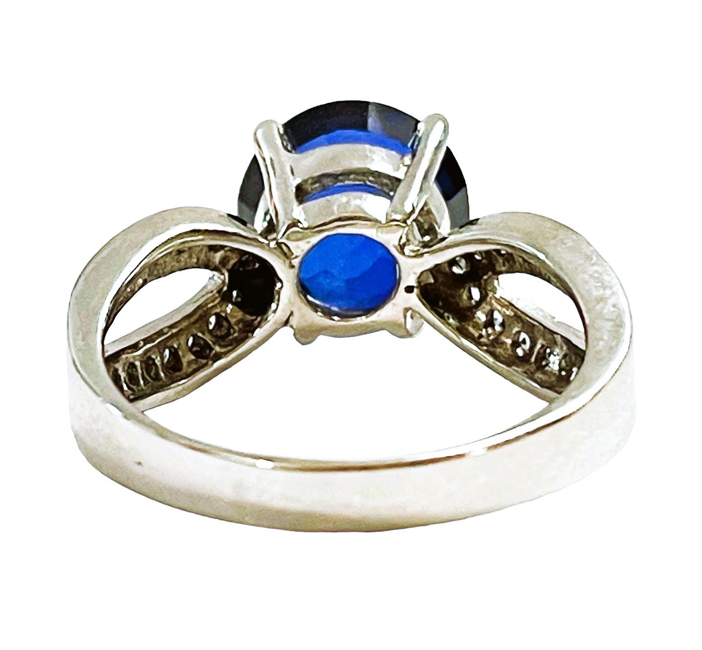 Women's New African 5.2 Ct Kashmir Blue & Light Blue Sapphire Sterling Ring