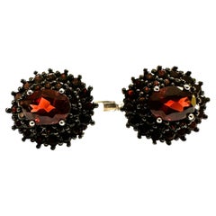 New African .76 Carat Mozambique Red Garnet Sterling Earrings