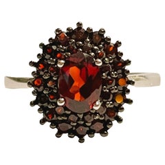 New African 1.50 Carat Mozambique Red Garnet Sterling Ring