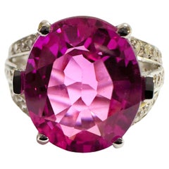 New African 8.0 Ct Pink Sapphire Sterling Ring Size 6