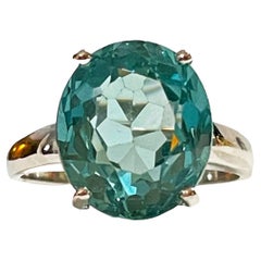 Afrikanischer 8,40 Karat grüner Paraiba-Turmalin-Sterling-Ring