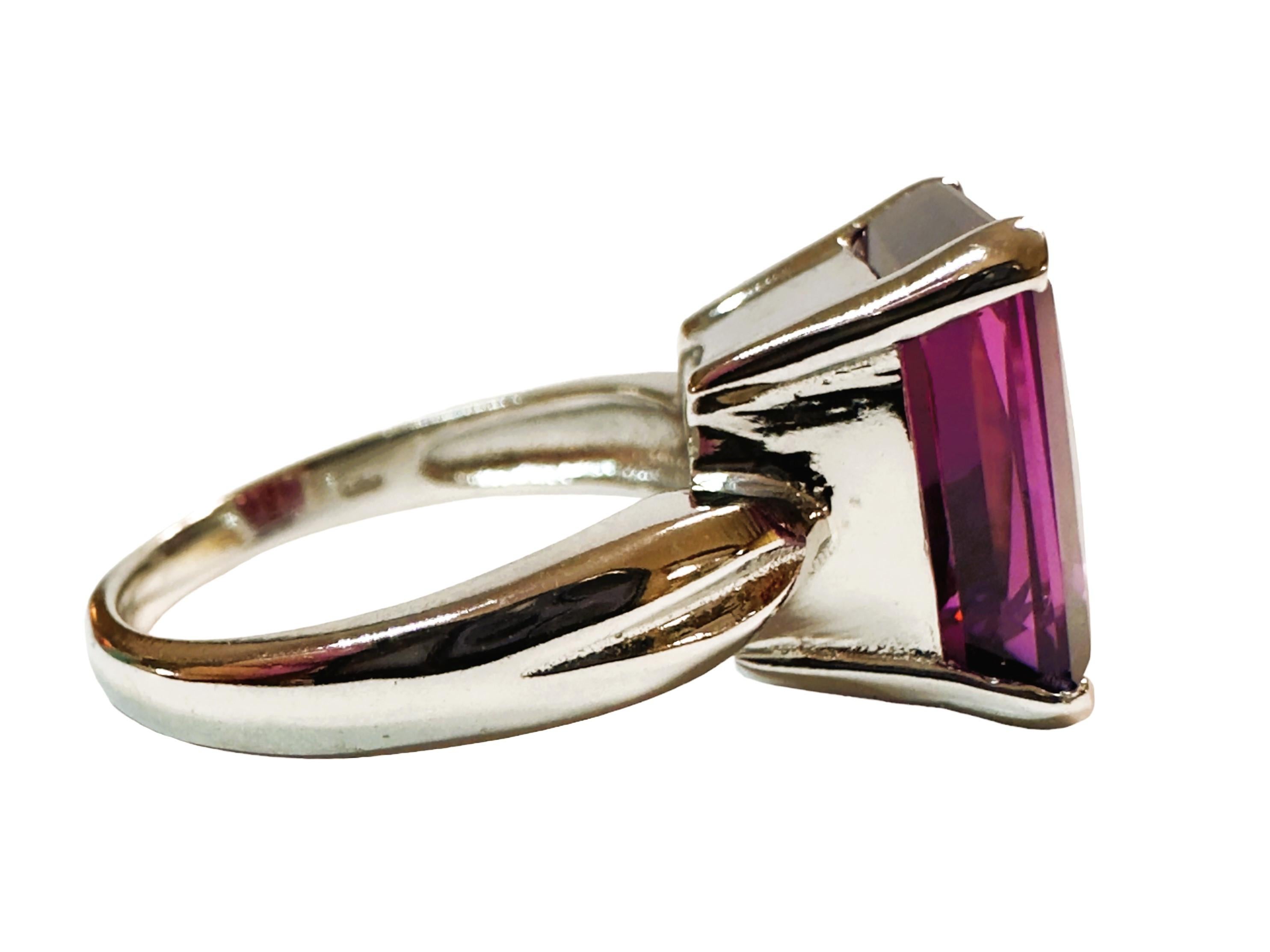 Afrikanischer 9,60 Karat blauer lila Saphir Sterling Ring Größe 6,5, neu im Zustand „Neu“ in Eagan, MN