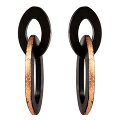 New African Ebony Shuttle Shape Dangling Earrings