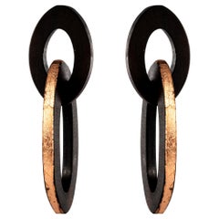 New African Ebony Shuttle Shape Dangling Earrings