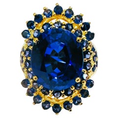 New African IF 10.30 C1 Deep Blue Sapphire 
Royal Blue Sapphire Sterling Ring