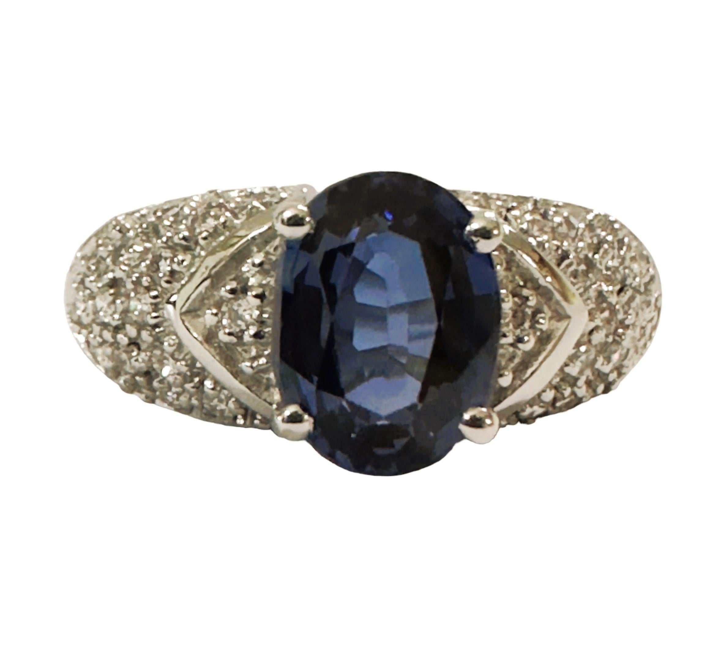 What a beautiful ring!  The ring is a size 6.75.  The stones are from Africa and are just exquisite.  The 