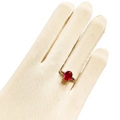 New African IF 2.80 Ct Raspberry Tourmaline & Sapphire Sterling Ring
