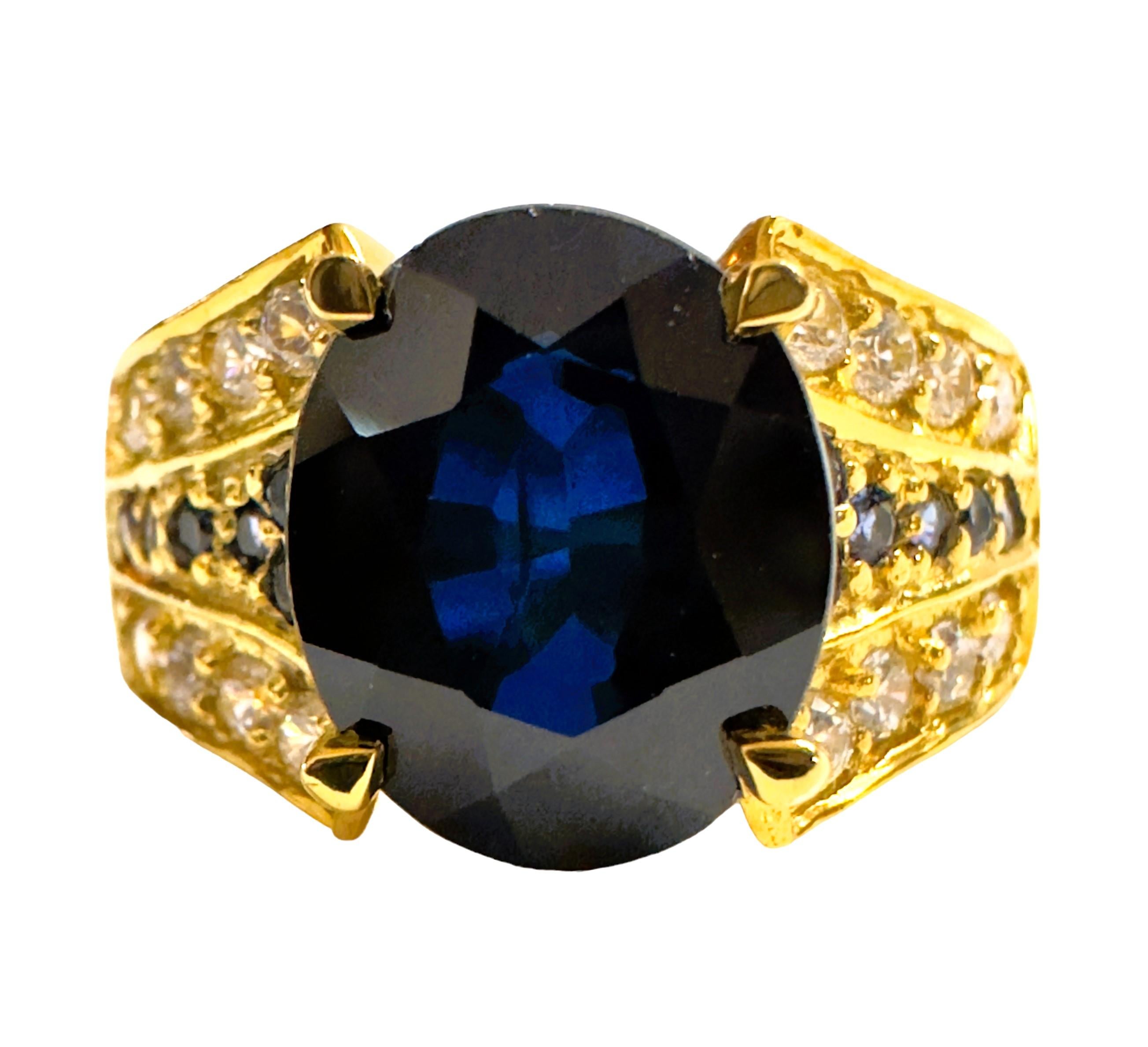 The ring is a size 7.5 and has just a beautiful and brilliant sapphire stone.  It was mined in Africa.  It is a high quality stone. The IF stands for 