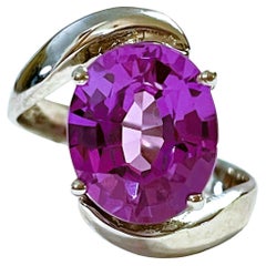 New African IF 4.8 CtColor Changing Purple & Blue Spinel Sterling Ring