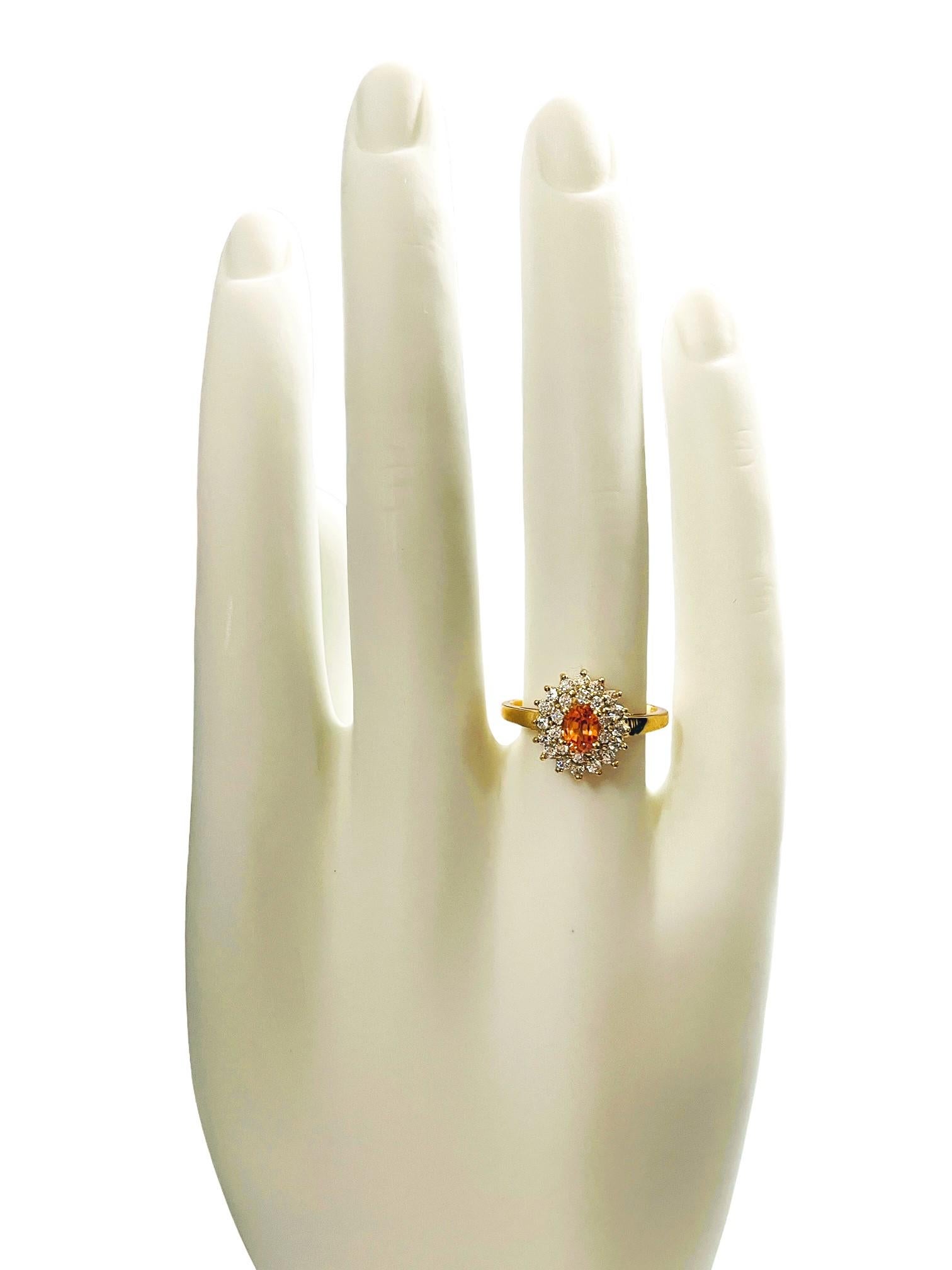 The ring is a size 7.   The stone is from Africa and is just exquisite.The IF stands for 