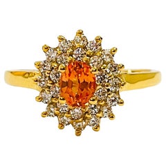 New African IF Imperial Champagn Morganite 
Sapphire YGold Plated Sterling Ring