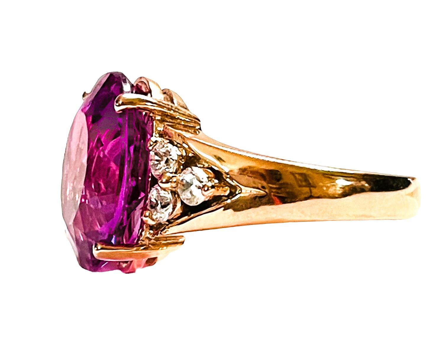 Oval Cut New African Pink Blue Purple & White Sapphire Rose Gold Plated Sterling Ring