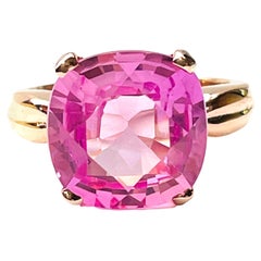 New African Platinum Pink 8.60 Carat Tourmaline Sterling Ring