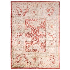 Rug & Kilim's New Agra Transitional Red and Ivory Silk Rug