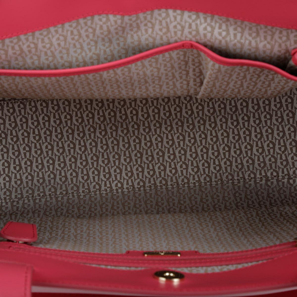 NEW Aigner Pinke Umhängetasche mit Logo-Prägung und Quaste:: Charms & Zip Wallet Damen