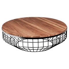 Table basse à air neuve, plateau en bois avec noyer naturel