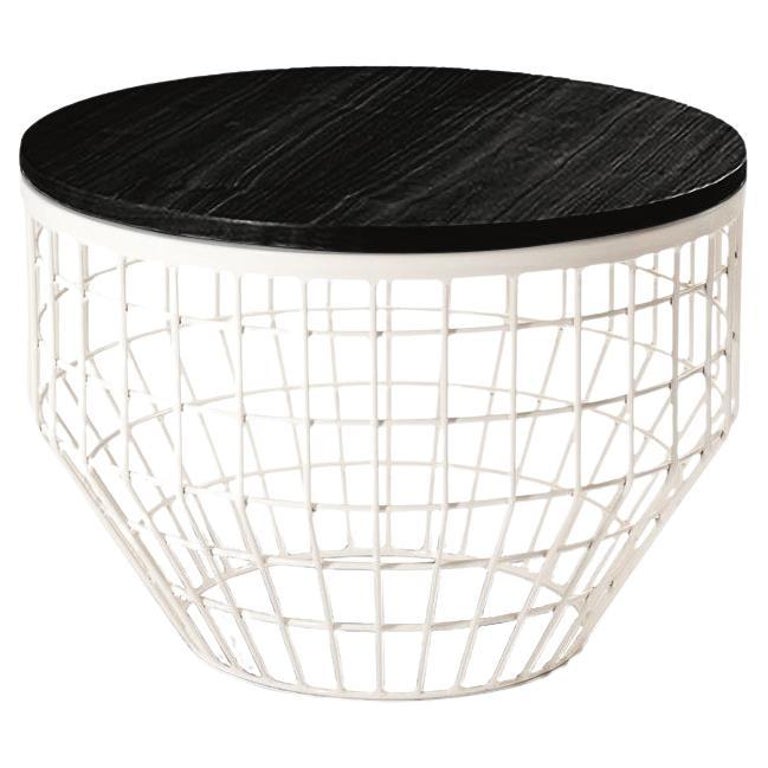 New Air Side Table, Wood Top with White and Wenge Oak For Sale at 1stDibs