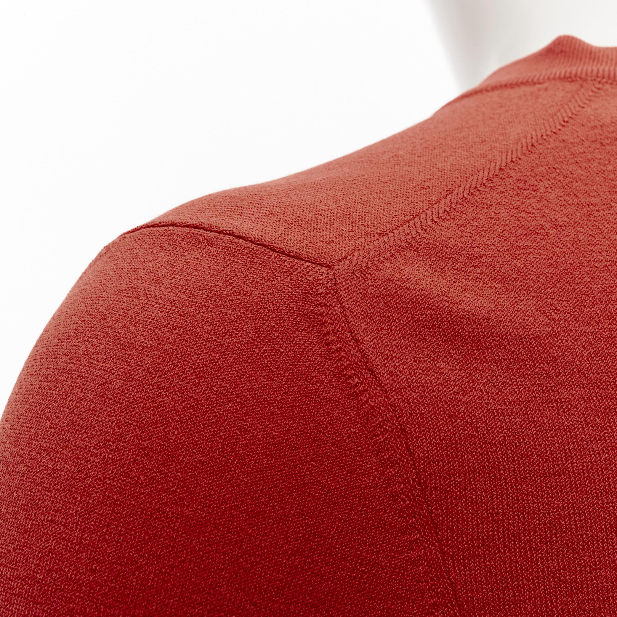 Cardigan en maille stretch à boutons rouge écarlate ALAIA Signature FR38 S, neuf en vente 5