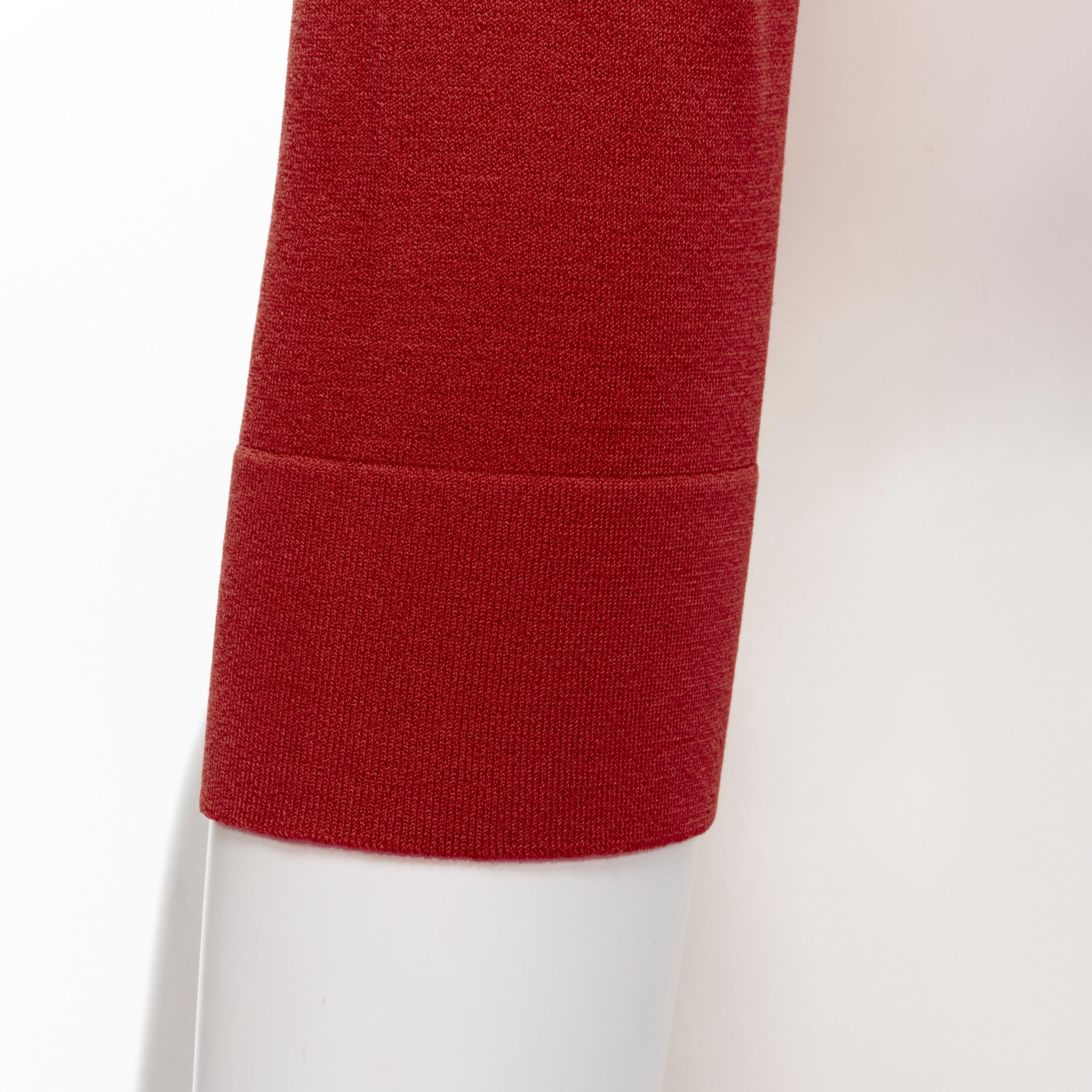 Cardigan en maille stretch à boutons rouge écarlate ALAIA Signature FR38 S, neuf en vente 6