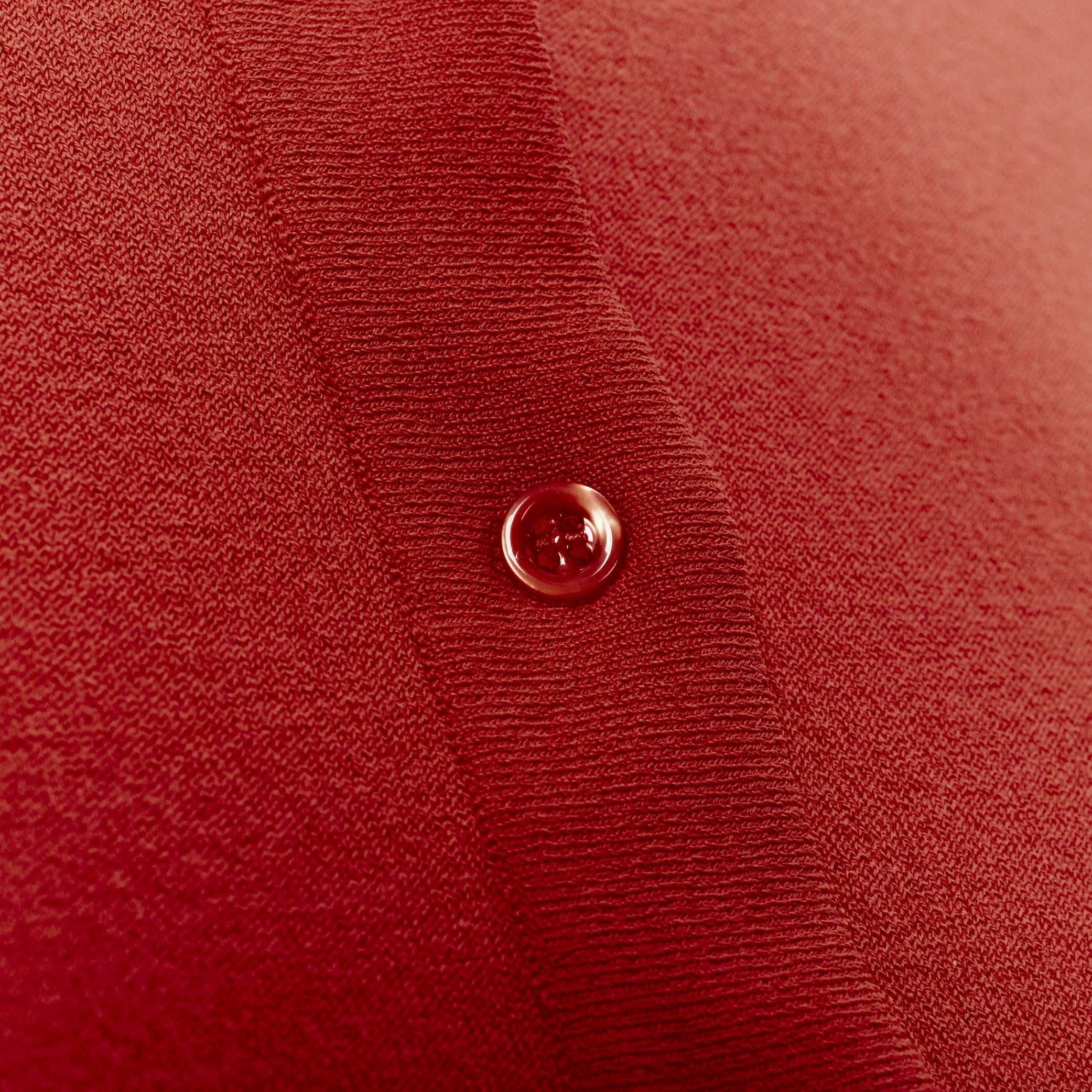 Cardigan en maille stretch à boutons rouge écarlate ALAIA Signature FR38 S, neuf en vente 4