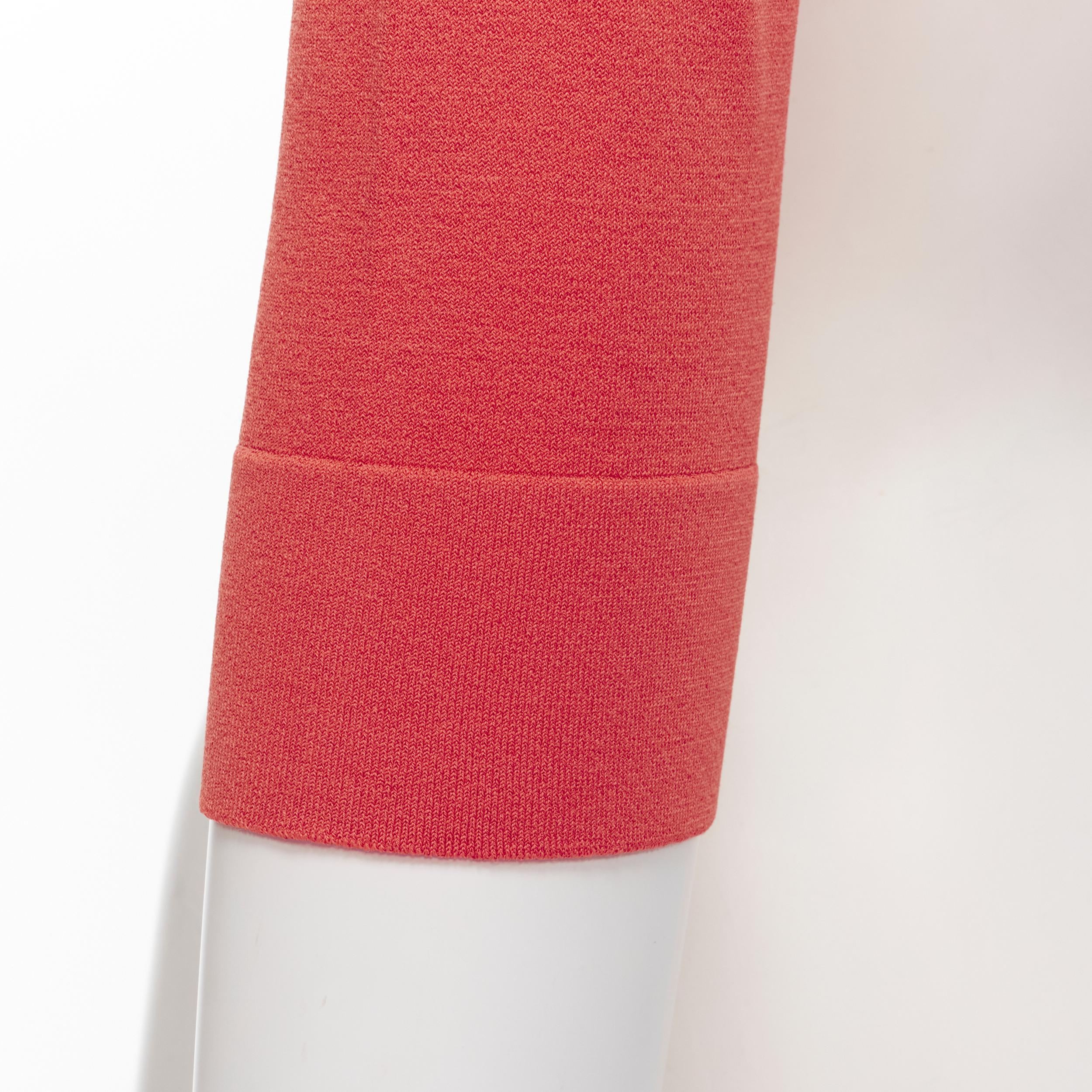 Cardigan en maille stretch rouge vermeil et corail ALAIA Signature FR36 XS, neuf en vente 6