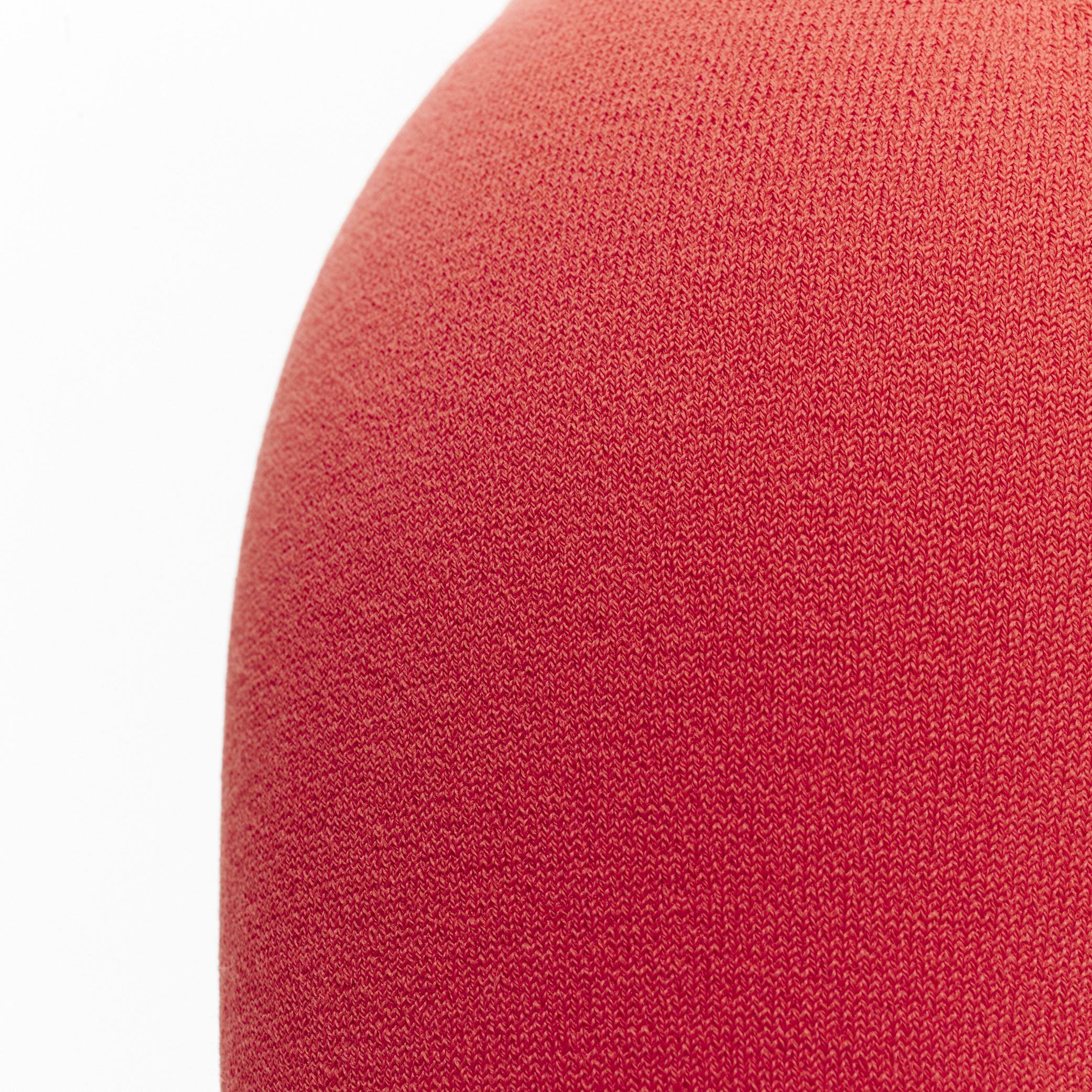 Cardigan en maille stretch rouge vermeil et corail ALAIA Signature FR36 XS, neuf en vente 7